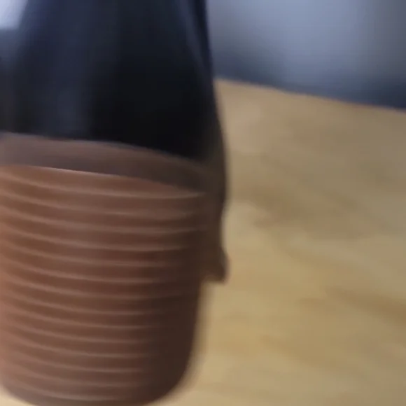 Korks By KORKS Ease Black Ankle Boots Chunky Stacked Heel - Picture 5 of 9